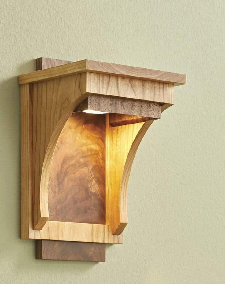 Decorative Wooden Wall Sconce
