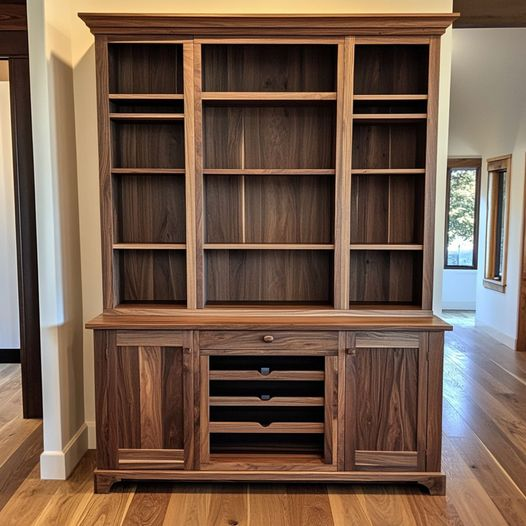 Freestanding Wooden Hutch Cabinet